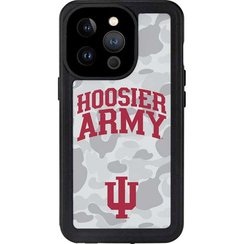 Indiana University Hoosier Army iPhone 15 Pro Waterproof Case